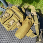 Поясная тактическая сумка А33 военная бананка койот - изображение 2