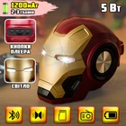 Портативна бездротова колонка Bluetooth Залізна людина KIMISO Iron Man-5 ВТ-TF з підсвічуванням очей, вологостійка Black-Red