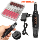 Прибор для маникюра и педикюра с насадками Nail Dryer 100-DM фрезер машинка для ногтей 20000 об/мин. бормашина Черный