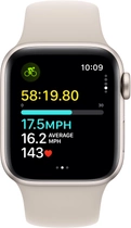Smartwatch Apple Watch SE (2023) GPS 40mm Starlight Aluminium Case with Starlight Sport Band - S/M (MR9U3) - obraz 6