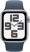 Смарт-годинник Apple Watch SE (2023) GPS 40mm Silver Aluminium Case with Storm Blue Sport Band - M/L (MRE23) - зображення 2