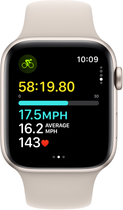 Smartwatch Apple Watch SE (2023) GPS 44mm Starlight Aluminium Case with Starlight Sport Band - S/M (MRE43) - obraz 6