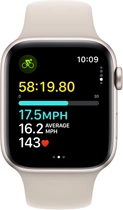 Smartwatch Apple Watch SE (2023) GPS 44mm Starlight Aluminium Case with Starlight Sport Band - M/L (MRE53) - obraz 6