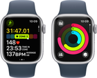 Smartwatch Apple Watch Series 9 GPS 41mm Silver Aluminium Case with Storm Blue Sport Band - S/M (MR903) - obraz 8