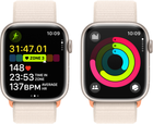 Smartwatch Apple Watch Series 9 GPS 45mm Starlight Aluminium Case with Starlight Sport Loop (MR983) - obraz 8
