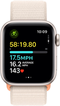 Smartwatch Apple Watch SE (2023) GPS + Cellular 40mm Starlight Aluminium Case with Starlight Sport Loop (MRG43) - obraz 6