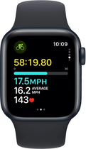 Smartwatch Apple Watch SE (2023) GPS + Cellular 40mm Midnight Aluminium Case with Midnight Sport Band - S/M (MRG73) - obraz 6