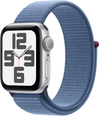 Smartwatch Apple Watch SE (2023) GPS + Cellular 40mm Silver Aluminium Case with Winter Blue Sport Loop (MRGQ3) - obraz 1
