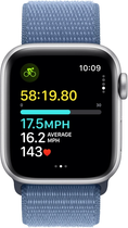 Smartwatch Apple Watch SE (2023) GPS + Cellular 40mm Silver Aluminium Case with Winter Blue Sport Loop (MRGQ3) - obraz 6