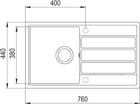 Кухонна мийка TEKA Easy Comfort 45 B-TQ 760x440x170 мм онікс (115350001) - зображення 7