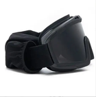 Тактические защитные очки Сombat со сменными линзами (3 шт.) Черная - изображение 3