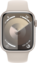 Smartwatch Apple Watch Series 9 GPS + Cellular 45mm Starlight Aluminium Case with Starlight Sport Band - S/M (MRM83) - obraz 2