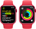 Smartwatch Apple Watch Series 9 GPS + Cellular 45mm (PRODUCT)RED Aluminium Case with (PRODUCT)RED Sport Band - M/L (MRYG3) - obraz 8