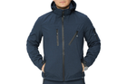 Костюм чоловічий універсальний Soft shel куртка куртка штани на флісі темно синій меланж 48 водонепроникний захист від вітру з флісовою утепленою підкладкою - зображення 3