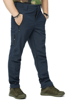 Костюм мужской универсальный Soft shel куртка брюки на флисе темно синий меланж 48 водонепроницаемый защита от ветра с флисовой утепленной подкладкой - изображение 6