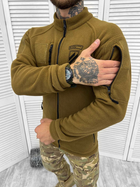 Тактическая мужская флисовая кофта "Штурмовая бригада" койот размер M - изображение 2
