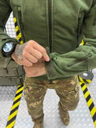 Тактическая флисовая кофта с капюшоном хаки размер XL - изображение 4