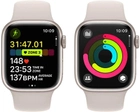 Smartwatch Apple Watch Series 9 GPS + Cellular 41mm Starlight Aluminium Case with Starlight Sport Band - M/L (MRHP3) - obraz 8