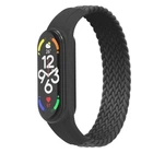 Ремешок для Xiaomi Mi Band 7/6/5/4, Braided Solo Loop, черный, размер S, нейлоновый плетеный браслет, эластичный сменный ремешок для фитнес-трекера с надежным креплением, ArmorStandart (ARM59179)