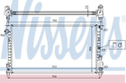 Радіатор FD TRANSIT CONNECT(02-)1.8 TDCi(+)[OE 4T16 8005 GA] Nissens (62015A)