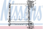 Радіатор MB V W 638(96-)V 200(+)[OE 638 501 19 01] Nissens (62561A)