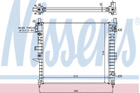 Радіатор MB ML W 163(98-)ML 270 CDI[OE 163 500 01 03] Nissens (62787A)