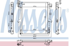 Радиатор MT L 200(06-)2.5 DID(+)[OE MN135032] Nissens (628965)