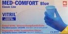 Перчатки нитрил-винил неопудренные Med-Komfort Vitril синие S 50 пар - изображение 1