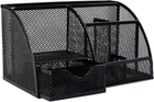 Органайзер настільний H-Tone металевий 22х14х13 см Чорний (JJ41220)