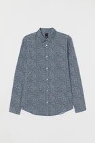 Рубашка H&M M сине белый 2408781758