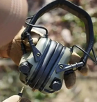 Активные стрелковые наушники Earmor M31X Mark3 MilPro ORIGINAL с креплением на голову ( Чебурашка ) под шлем, каску ( Олива ) - изображение 4