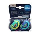 Пустушка силіконова симетрична 18м+ NEON LOVE 2 шт Canpol babies 22/654_blu
