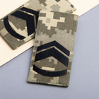 Шеврон нашивка на липучке погон звания ВСУ Мастер сержант 5х10 см - изображение 4