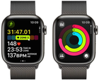 Smartwatch Apple Watch Series 9 GPS + Cellular 41mm Graphite Stainless Steel Case with Graphite Milanese Loop (MRJA3) - obraz 7