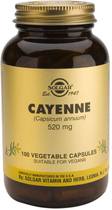 Ziołowy suplement diety Solgar Cayenne 520 mg 100 kapsułek (0033984037861)