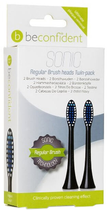 Końcówki do szczoteczki elektrycznej Beconfident Sonic Regular Brush Heads Black 2 szt (7350064168356) - obraz 1