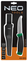 Ніж універсальний Neo Tools, 215мм, лезо 95мм, рукоятка двокомпонентна, чохол - изображение 7
