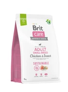 Корм для собак малых пород Brit Care Dog Sustainable Adult Small Breed с курицей и насекомыми