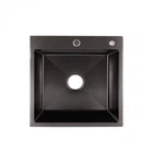 Мойка кухонная, раковина Lidz H5050B 3.0/0.8 мм Brush (LDH5050BPVD3008) Нержавеющая сталь Прямоугольная Черная