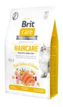 Сухой корм для кошек Brit Care Cat GF Haircare Healthy & Shiny Coat со сложным уходом за шерстью с лососем и курицей