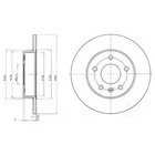 Диск гальмівний DELPHI BG3406 Delphi (BG3406)