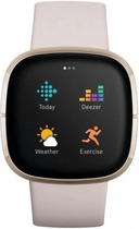 Smartwatch Fitbit Sense Lunar White / Soft Gold (FB512GLWT) - obraz 5