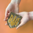 Шеврон на липучке Герб Украины на пикселе 8х10 см - изображение 2