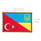 Шеврон 2 шт, нашивка на липучке флаг Украины и Турции, вышитый патч 5х8 см - изображение 8