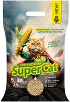 Кукурудзяний наповнювач Super Cat грудкуючий для котячих туалетів 2.5 кг (3539Collar)