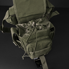 Тактична сумка на стегно SILVER KNIGHT Військова 28 х 27 см Нейлон Оксфорд 900D Оливковий (TY-229) - зображення 4