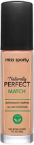 Podkład Miss Sporty Naturally Perfect Match 100 Rose Ivory 30 ml (3616303417635) - obraz 1