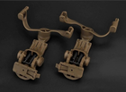 Кріплення адаптер на каску шолом HD-ACC-08 Tan для навушників Peltor/Earmor/Howard (Чебурашка) - зображення 3