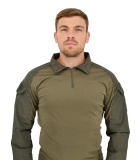 Рубашка тактическая c воротником-стойкой убакс Warrior Wear SA-18 Зеленая S - изображение 7