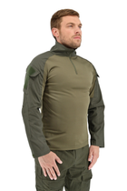 Рубашка тактическая c воротником-стойкой убакс Warrior Wear SA-18 Зеленая L - изображение 4